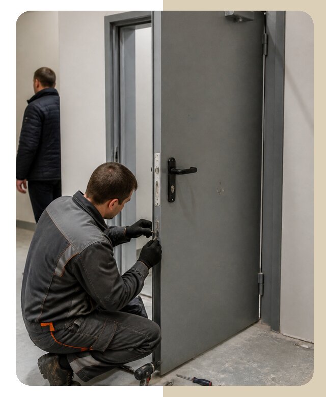 Ремонт противопожарной двери в Обнинске по цене 6598 р. | Дверной